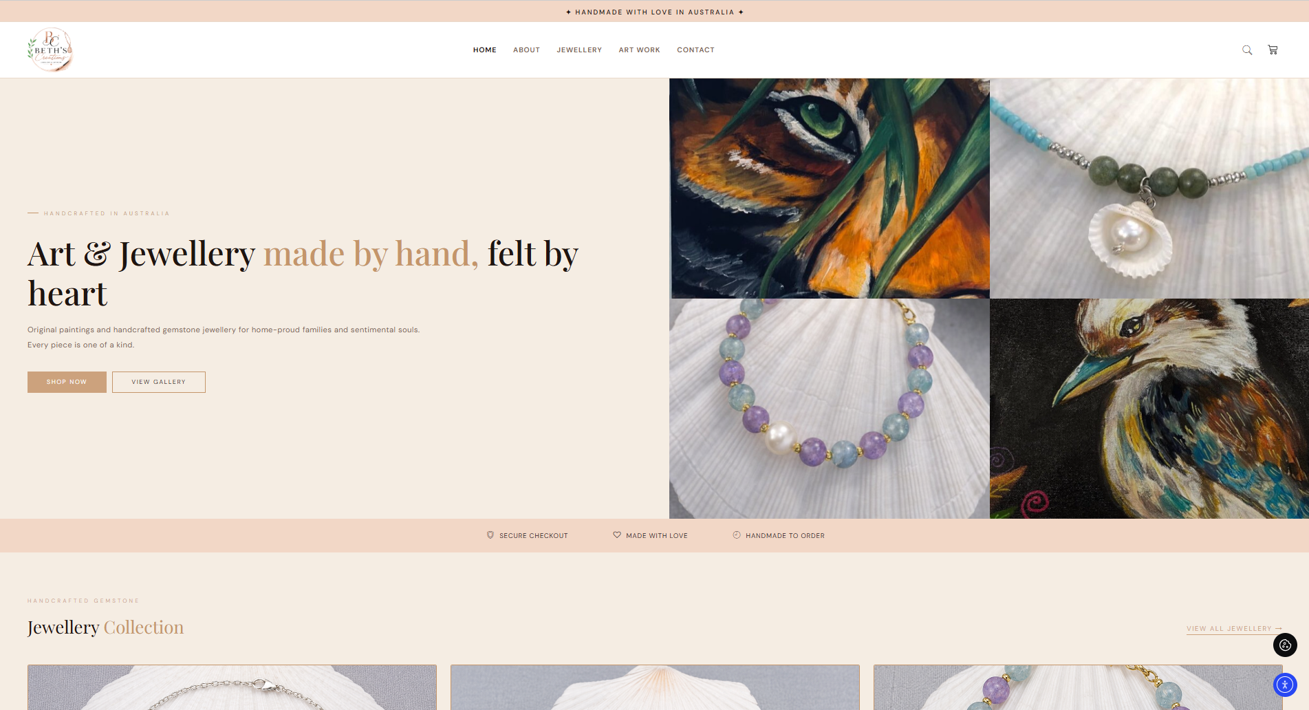 Beth’s Creations website