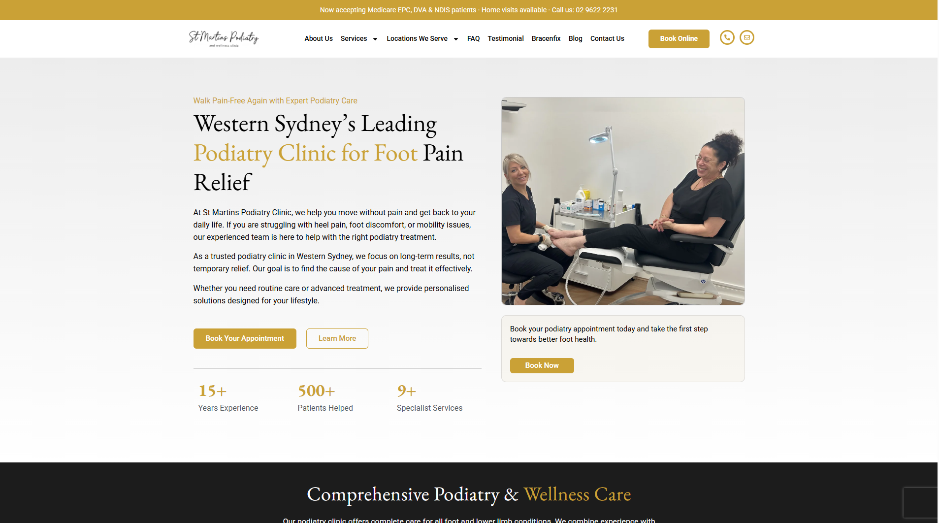 St Martins Podiatry website