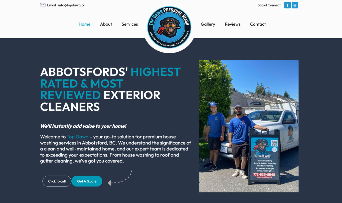 Exterior Cleaning Website